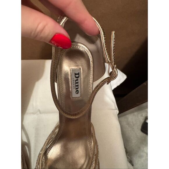 Dune London Moral Gold Heels - Picture 3 of 8
